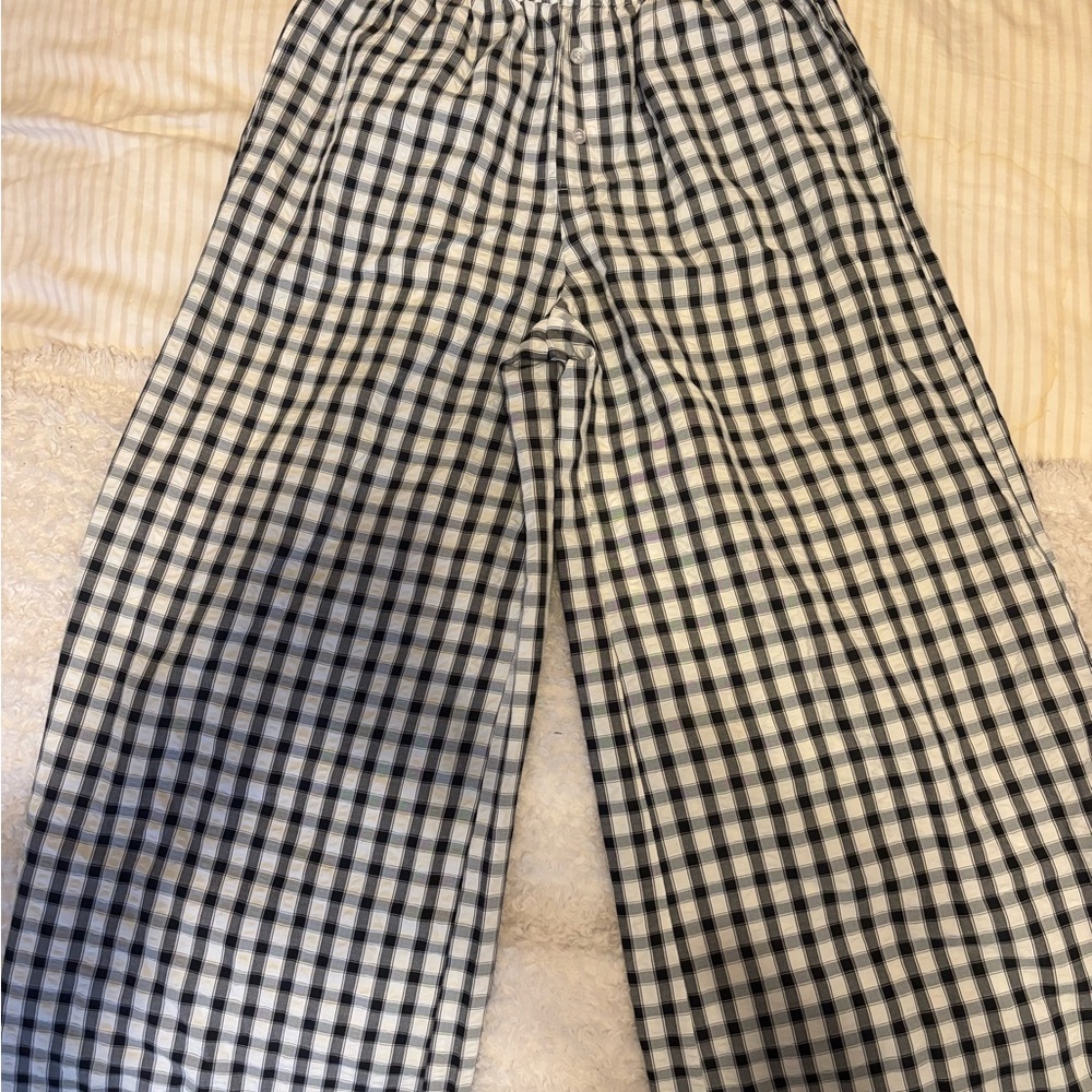 Black and White Checkered Pants
